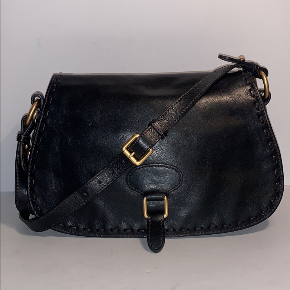 Dooney & Bourke Full Flap Saddle bag leather black